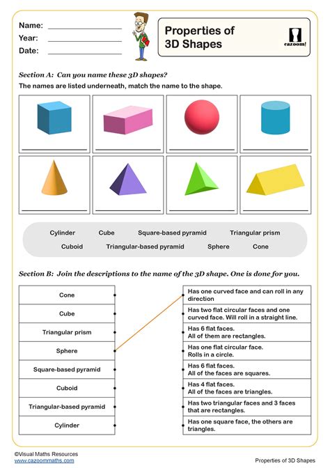 3D Shape Worksheets, Games and Resources .